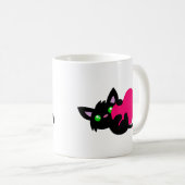 Valentinstag Black Kitty Tasse (VorderseiteRechts)