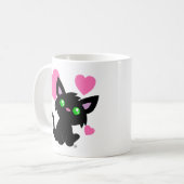 Valentinstag Black Kitty Tasse (Vorderseite Links)