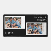 Valentinstag Black Two Foto Collage Desk Mat Schreibtischunterlage (Vorderseite)