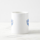 Valentinstag Blauer Herzstamm Tattoo Kaffeetasse (Mittel)