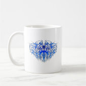 Valentinstag Blauer Herzstamm Tattoo Kaffeetasse (Links)