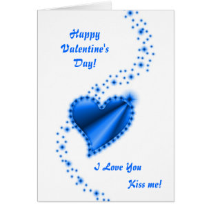 Valentinstag - blaues Regenbogenherz