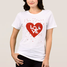 Valentinstag Blaues Schwarzes Frauenherz Tri-Blend Shirt