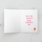 Valentinstag Blume Eiswürfelkarte Karte (Innenseite)