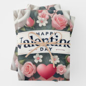 Valentinstag Blumendesign Geschenkpapier Set (Beispiel)