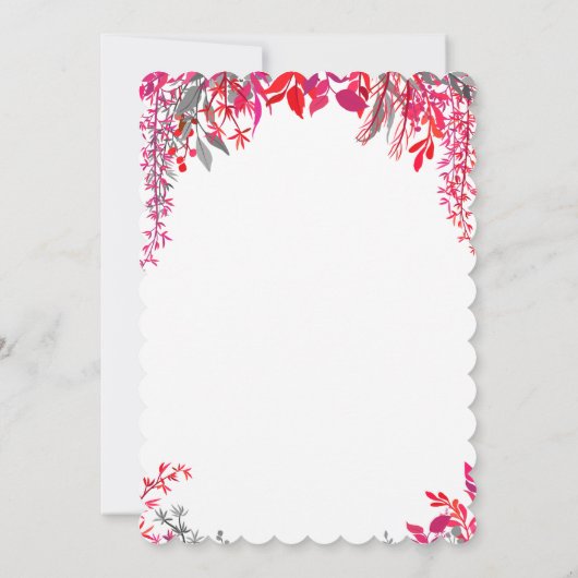 Valentinstag Blumendusche Einladung (Rückseite)