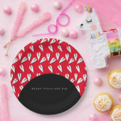 Valentinstag Bogen und Herzen Muster Pappteller (Party)