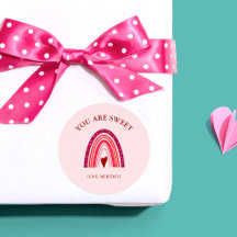 Valentinstag Boho Regenbogen Sie sind süß