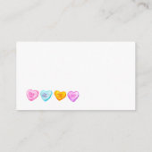 Valentinstag-Bonbons Begleitkarte (Rückseite)