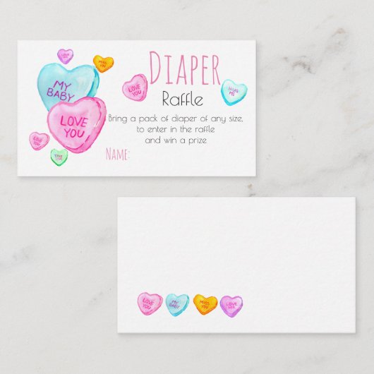 Valentinstag-Bonbons Begleitkarte (Vorne/Hinten)