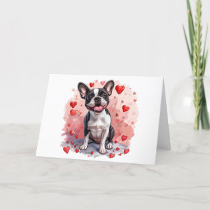 Valentinstag Boston Terrier Dog Feiertagskarte