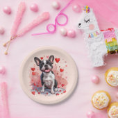 Valentinstag Boston Terrier Dog Pappteller (Party)