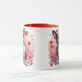 Valentinstag Boston Terrier Dog Tasse (Zentrum)