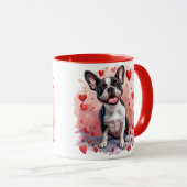 Valentinstag Boston Terrier Dog Tasse (VorderseiteRechts)