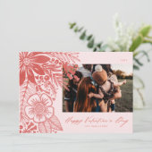 Valentinstag Bouquet Feiertagskarte (Stehend Vorderseite)