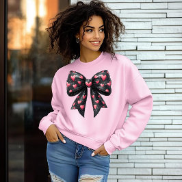 Valentinstag Bow mit Herz Sweatshirt