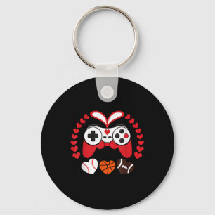 Valentinstag Boys Men hört Gaming Basketball B Schlüsselanhänger