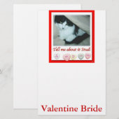 Valentinstag Braut/Hochzeit Briefpapier (Vorne/Hinten)