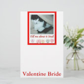 Valentinstag Braut/Hochzeit Briefpapier (Stehend Vorderseite)