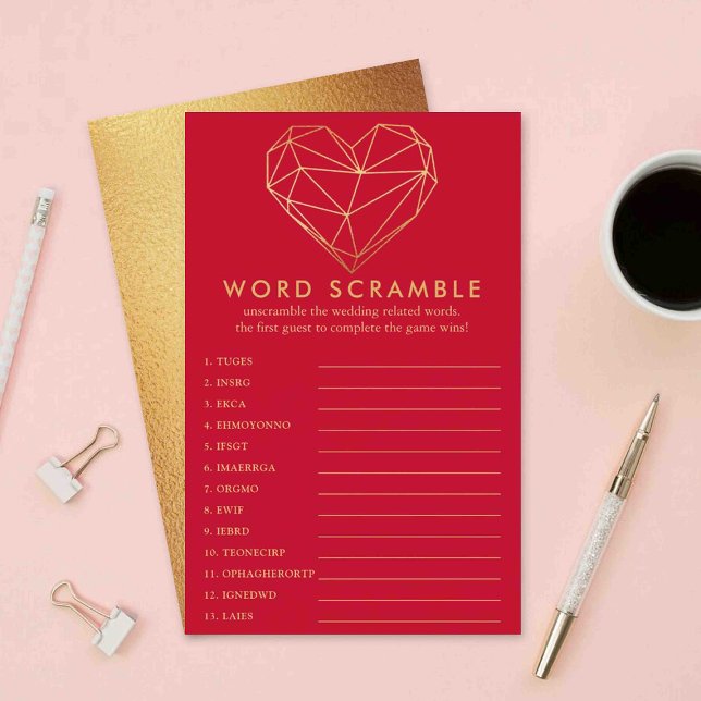 Valentinstag Brautparty Word Scramble Game (Von Creator hochgeladen)