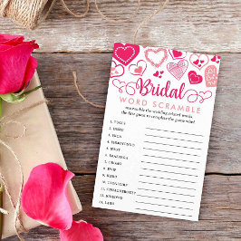 Valentinstag Brautparty Word Scramble Game