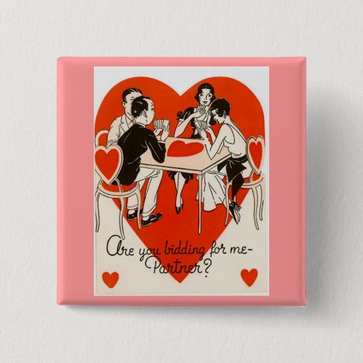 Valentinstag Bridge Game Button (Vorderseite)