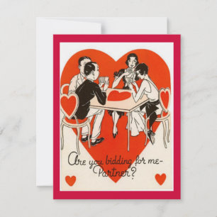 Valentinstag Bridge Game Einladung