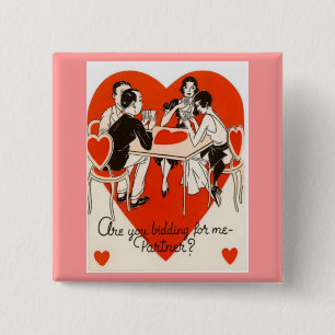 Valentinstag-Bridge-Spiel Button