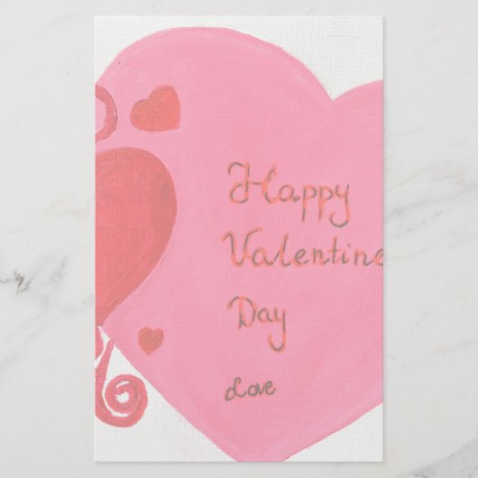 Valentinstag Briefpapier (Vorderseite)