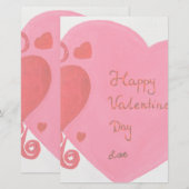 Valentinstag Briefpapier (Vorne/Hinten)
