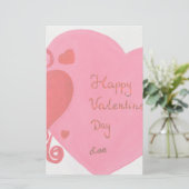 Valentinstag Briefpapier (Stehend Vorderseite)