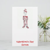 Valentinstag Briefpapier (Stehend Vorderseite)