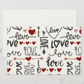 Valentinstag Briefpapier (Vorne/Hinten)