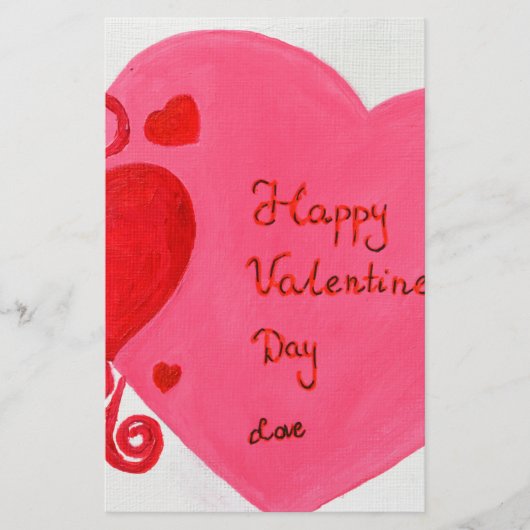 Valentinstag Briefpapier (Vorderseite)