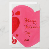 Valentinstag Briefpapier (Vorne/Hinten)