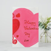 Valentinstag Briefpapier (Stehend Vorderseite)