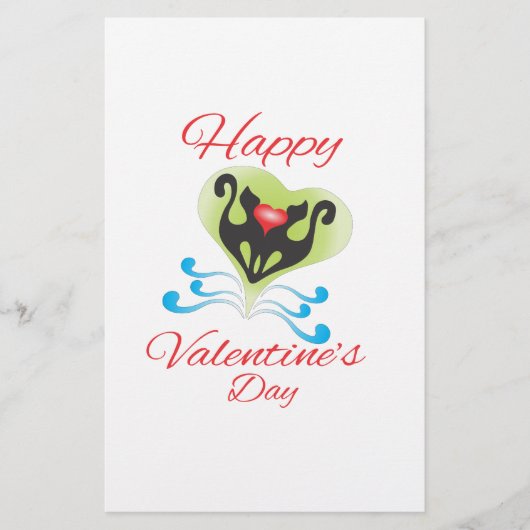 Valentinstag Briefpapier (Vorderseite)