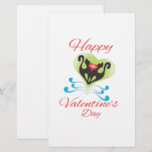 Valentinstag Briefpapier (Vorne/Hinten)