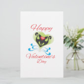 Valentinstag Briefpapier (Stehend Vorderseite)