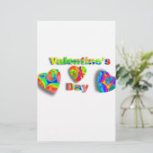 Valentinstag Briefpapier (Stehend Vorderseite)