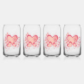 Valentinstag-Brille Dosenglas (Vorderseite)