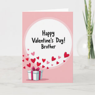 Valentinstag-Bruder-Herzen-Karte Karte