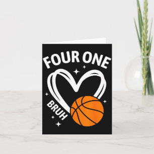 Valentinstag Bruh 41 Tag Basketball Karte