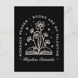 Valentinstag Buch Liebhaber Single lustig Postkarte
