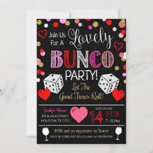 Valentinstag-Bunco-Party Einladung