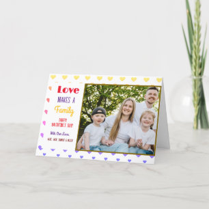 Valentinstag Bunte Herzen Foto Familienname  Feiertagskarte