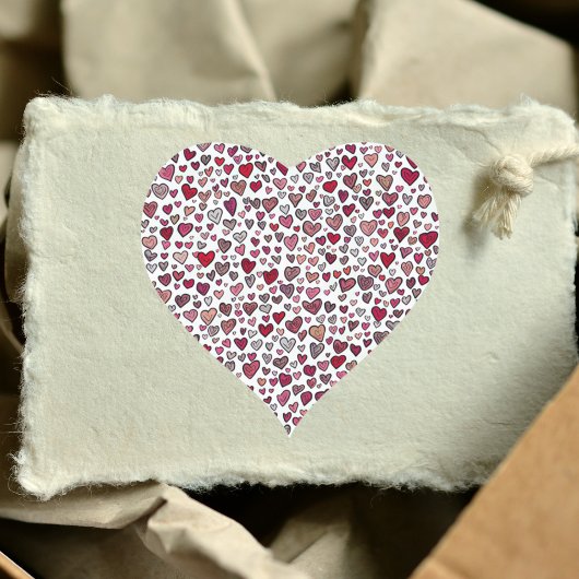 Valentinstag bunte Liebe Herzklopfen Herz-Aufkleber