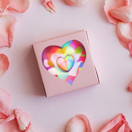 Valentinstag bunte Liebe Herzklopfen Herz-Aufkleber