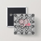 Valentinstag Button (Vorne & Hinten)