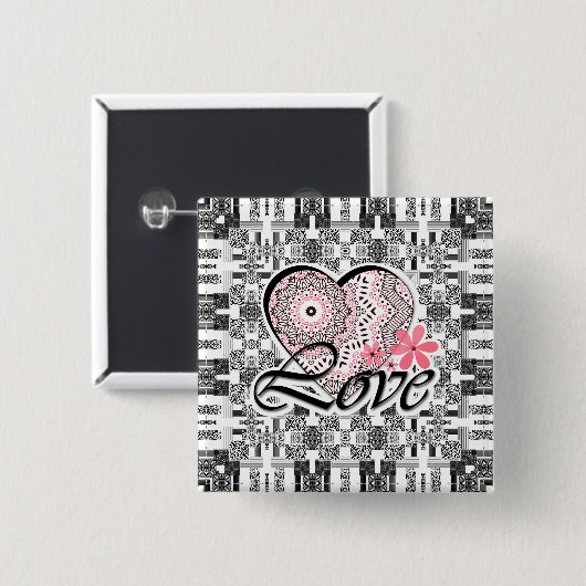 Valentinstag Button (Vorne & Hinten)